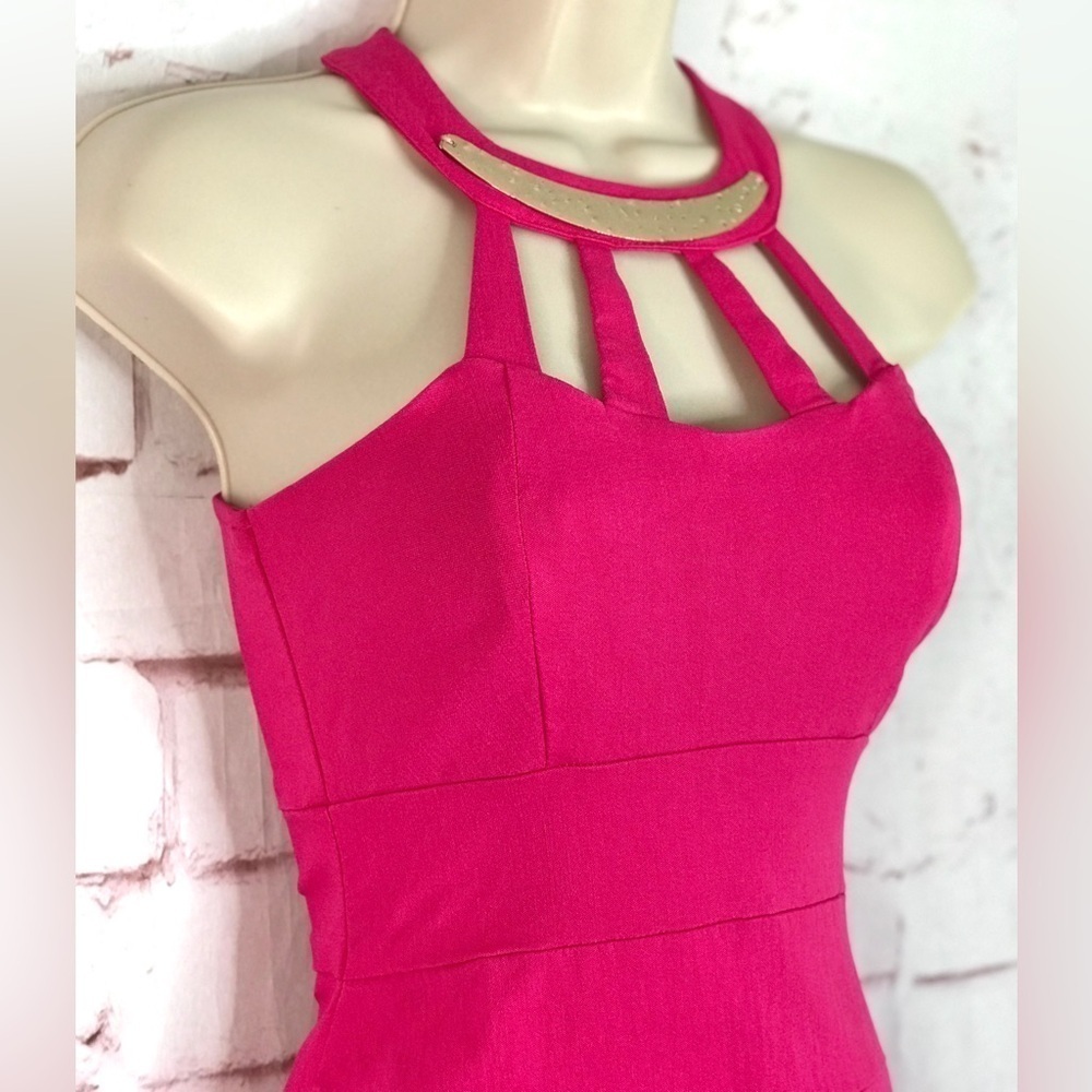 BarbieCore Y2K Hot Pink Bandage Body Con Minidress Size Small - Picture 12 of 15